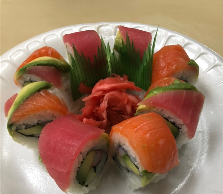 Rainbow roll at Sasaya Japanese Market