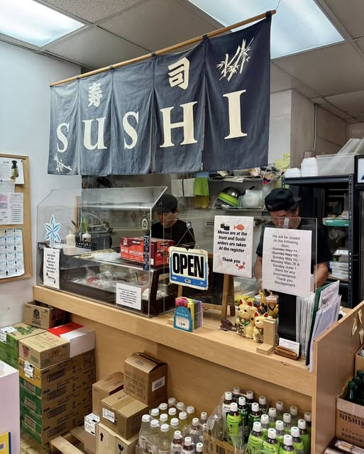 Sushi bar at Sasaya Japanese Market